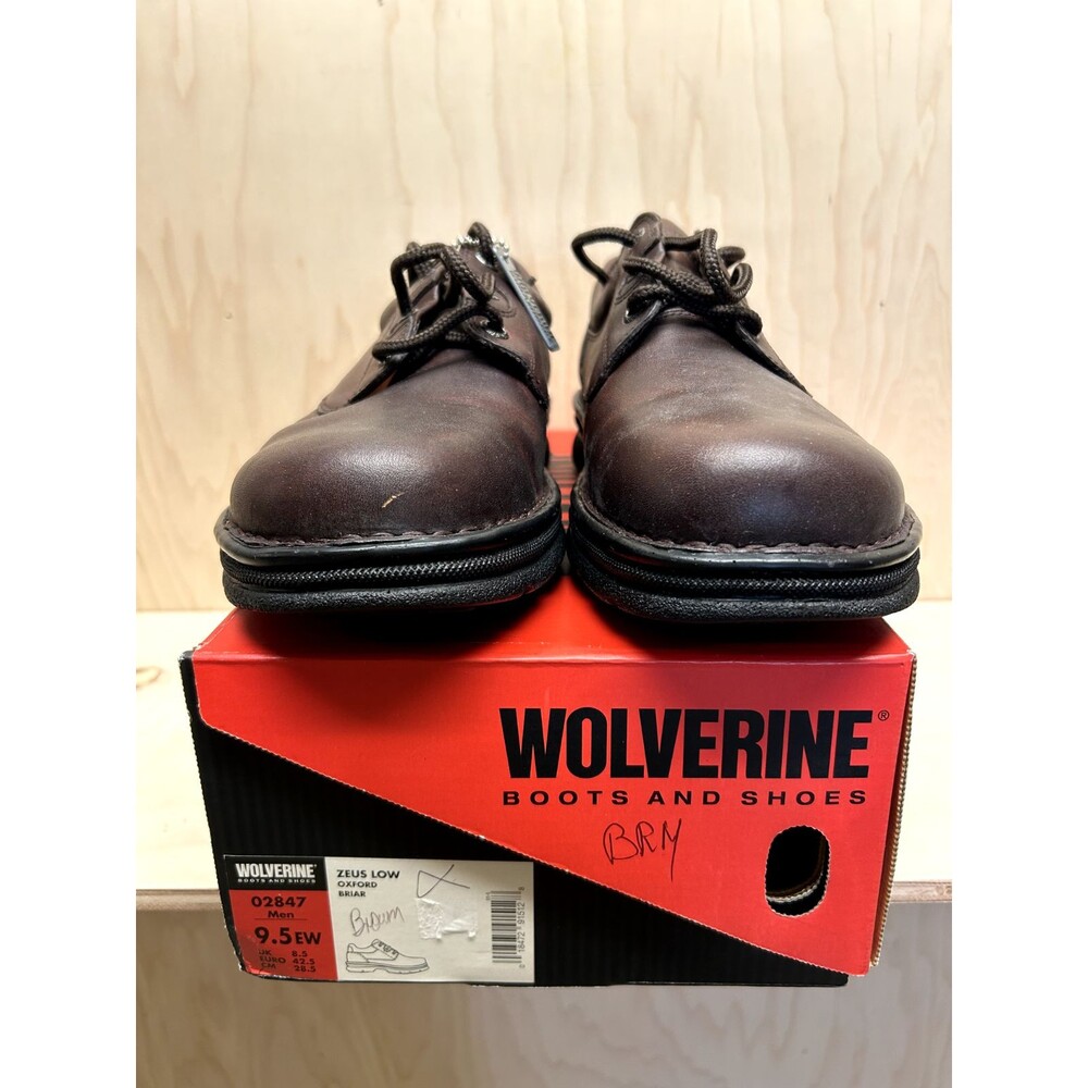 Wolverine Zeus Low Oxford Briar Mens US 9.5 EW Brown Leather